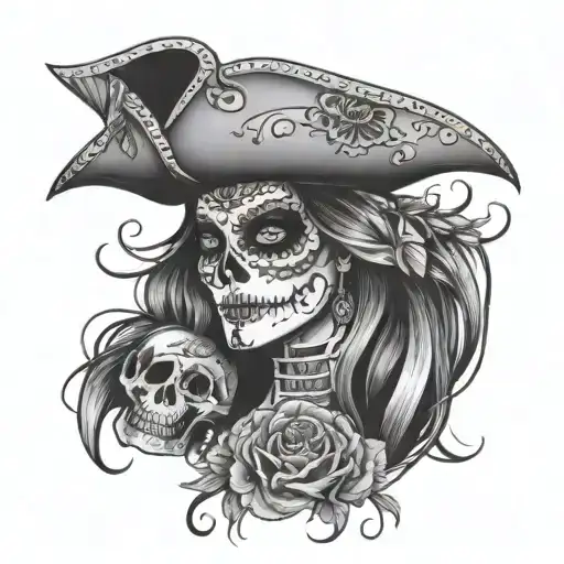 Day Of The Dead Marauder Pirate Woman