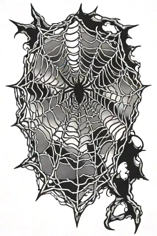 Spider Web With Barbed Wire