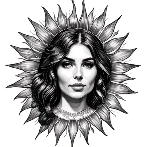 My Wife Portrait Inside Sun