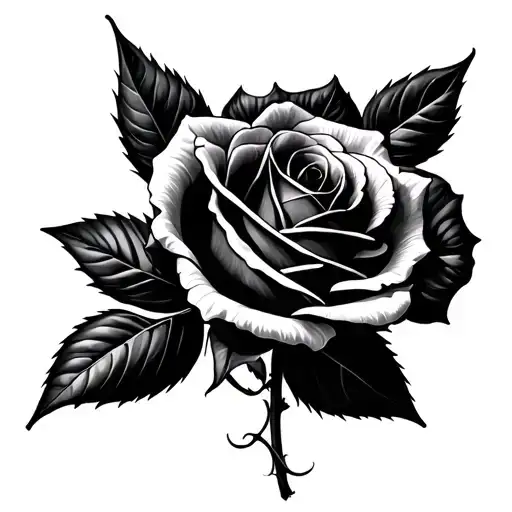 Black Rose Upside Down