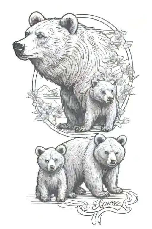 Bear Family Mother Father Kid Name Martha