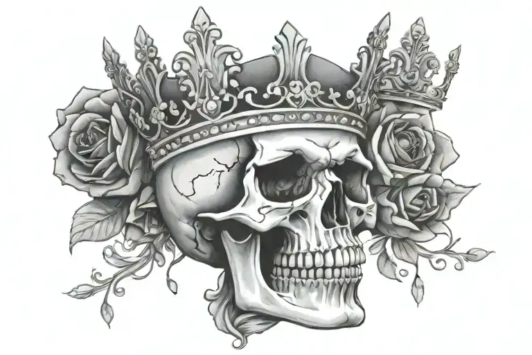 Skull Wearing A Crown