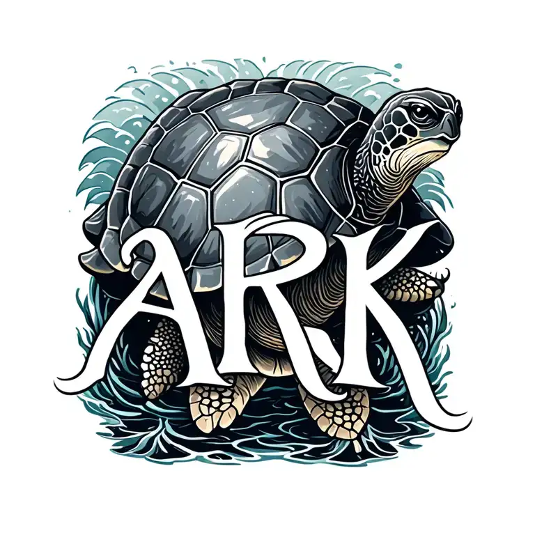 Ark Written In Sea Turtle