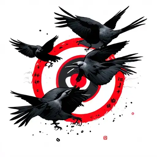 Sharingan Uchicha Itachi Uchiha With Crows Coming