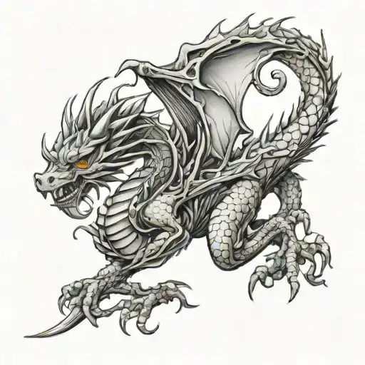 Line Dragon Flying