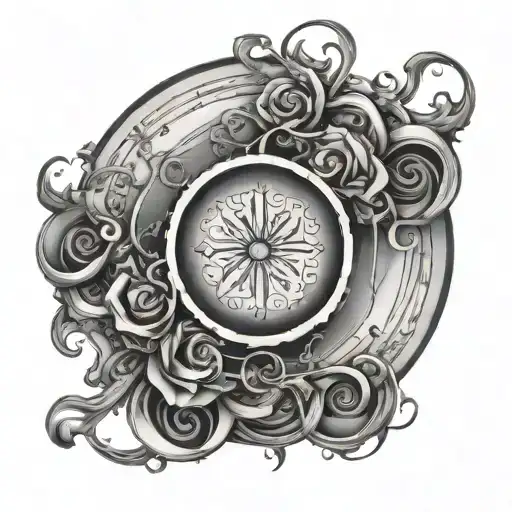 One Circle With The Names Incorporated Into The Design