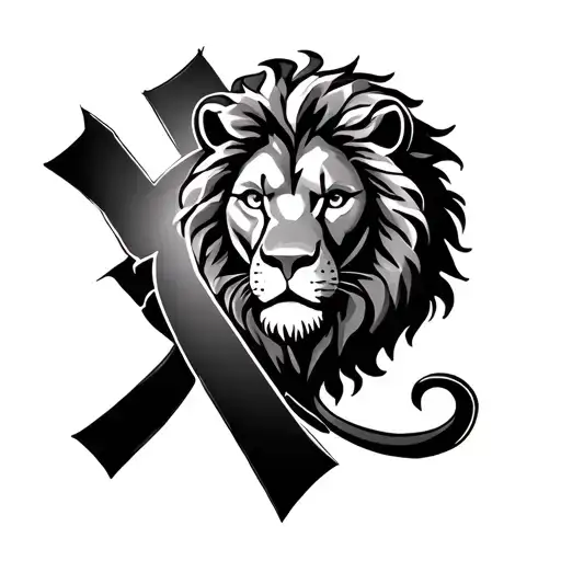 Lion And Cross
