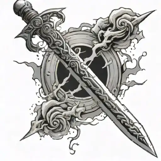 Sword With Lightning Striking