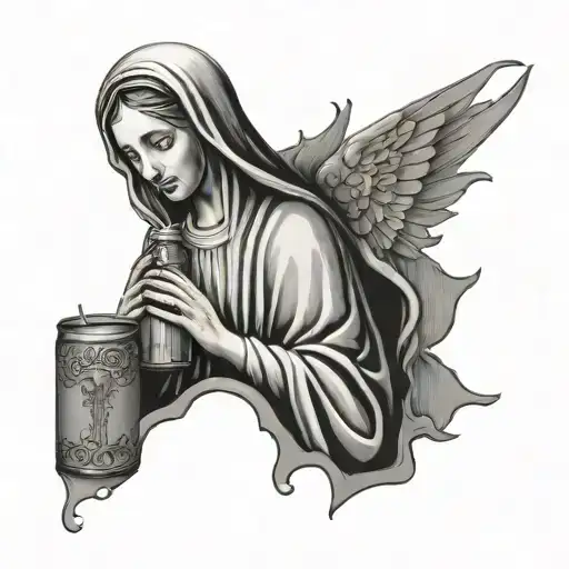 Virgin Mary Graffiti Cans