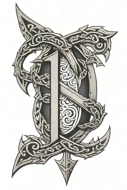 Rune Symbolizing Warrior And Love