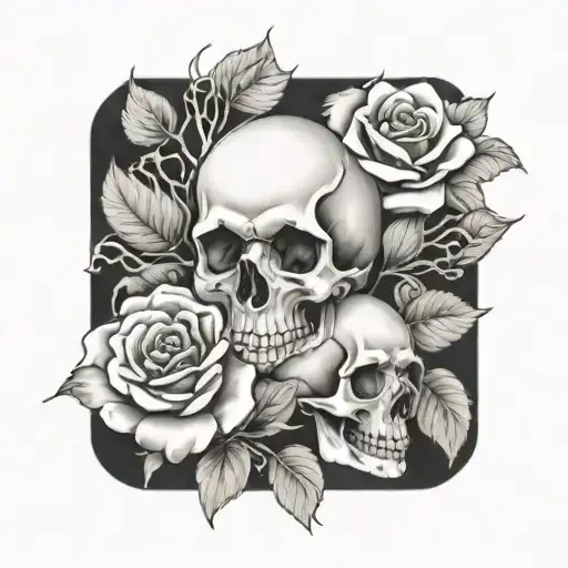 Skulls And Roses Growing