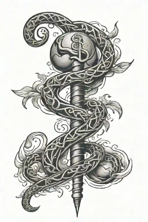 Veterinary Rod Of Asclepius Symbol