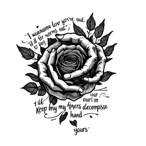 I Wanna Love You 'Til We're Food For The Worms To Eat'til Our Fingers Decomposekeep My Hand In Yours