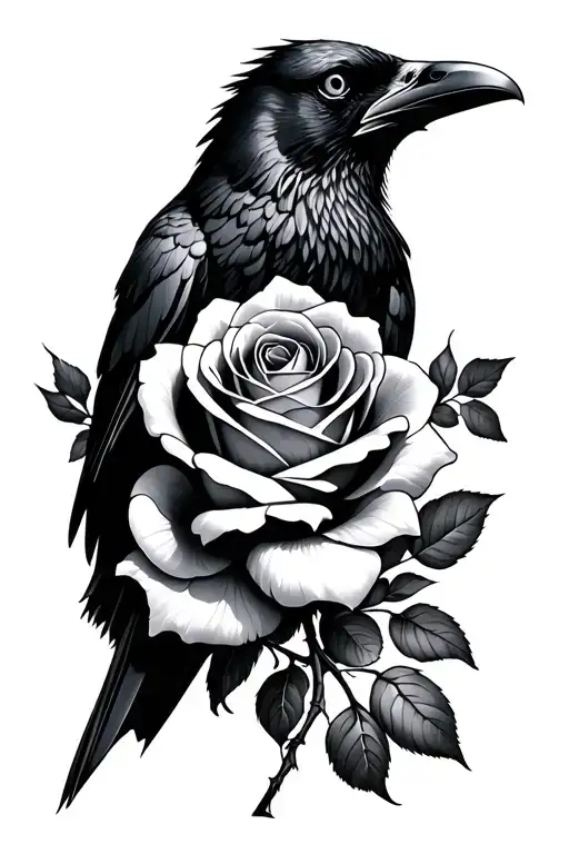 Raven And A Rose