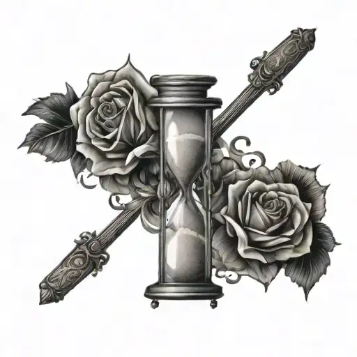 An Hourglass With Intricate Patterns Symbolizing Growth And Progress