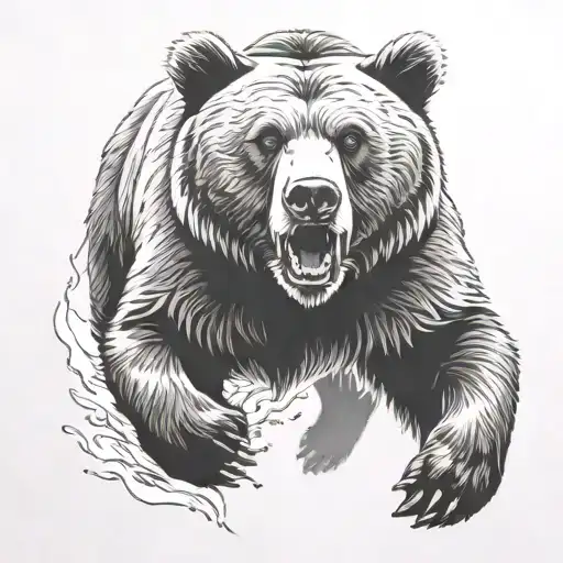 Grizzly Bear Running