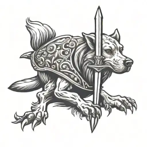 A Dog With A Sword