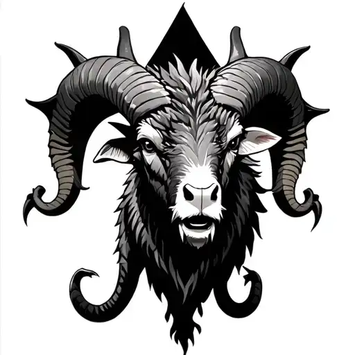 Ram With A Dragon In Background Referring To Lord