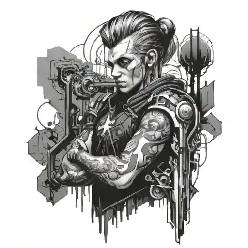 Cyberpunk Gothic Sleeve