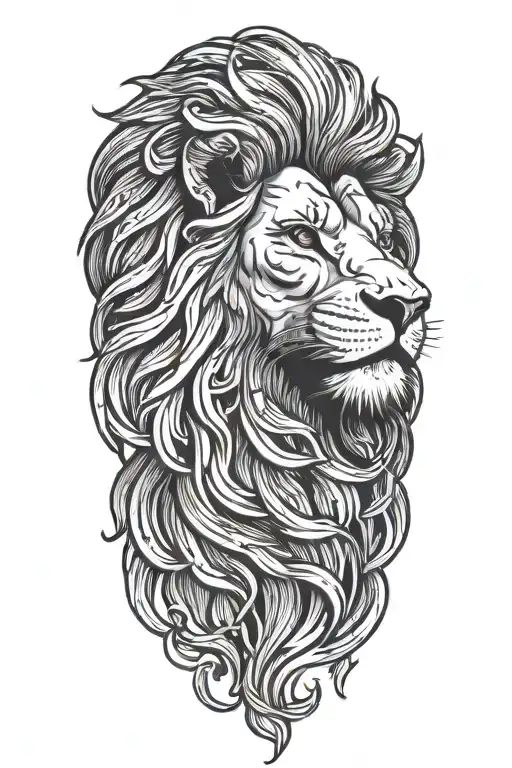 A Lion Roaring With The Name 'Nico' Integrated Into Its Mane