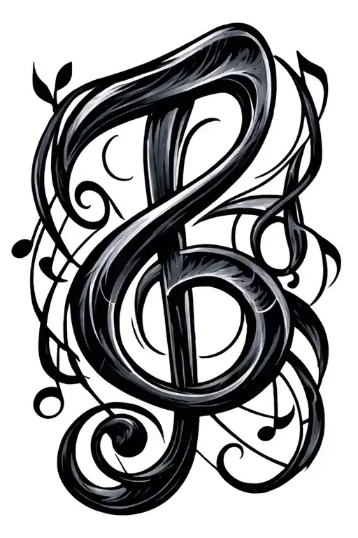 Music Note Intertwined