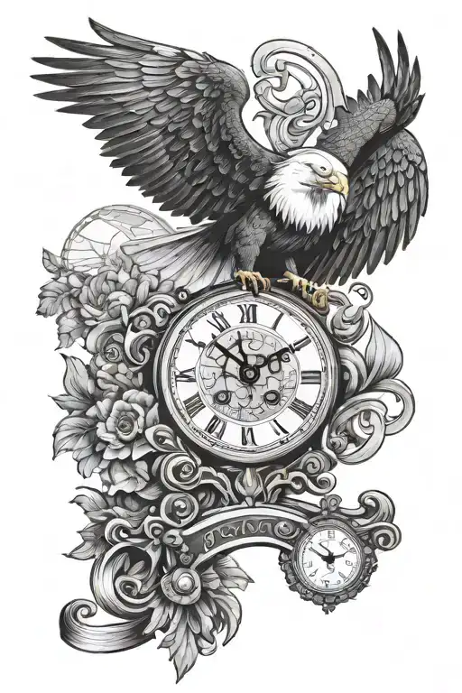 Eagle And Clock Combination