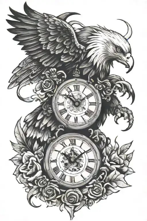 Eagle And Clock Combination