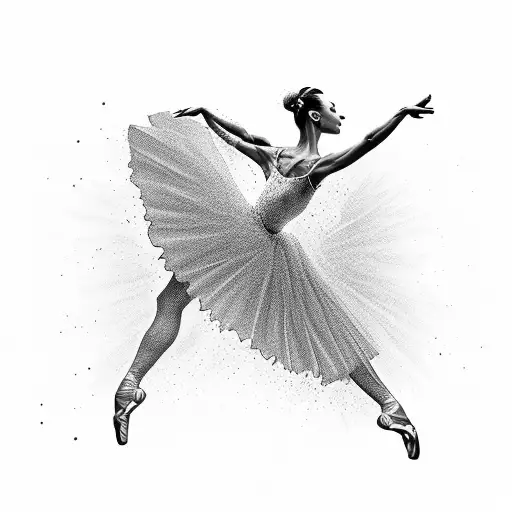 A Ballerina Gracefully Dancing On Water