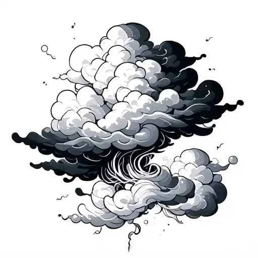 Cloud Tattoo Black And White