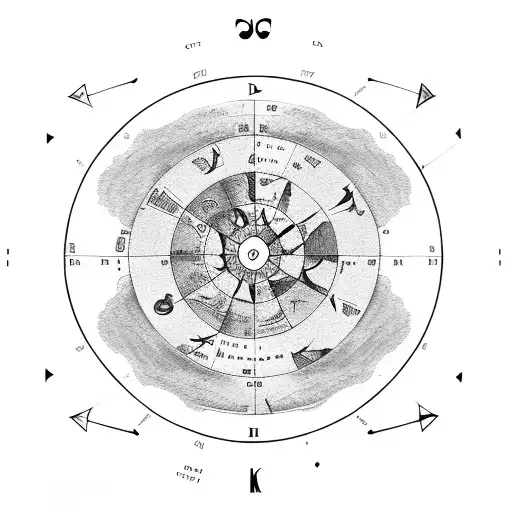 Zodiac Chart With Map Inside