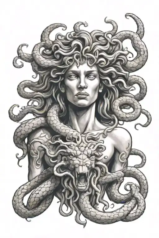 Medusa In The Arms Of A Boy