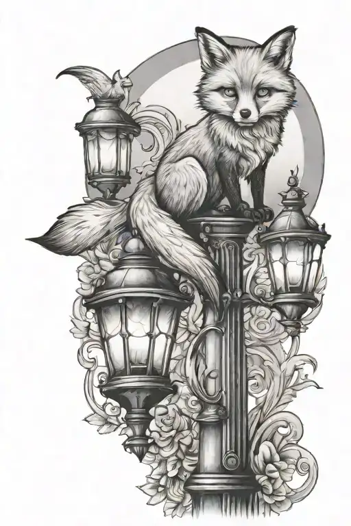 Fox And Lamp Post Giving
