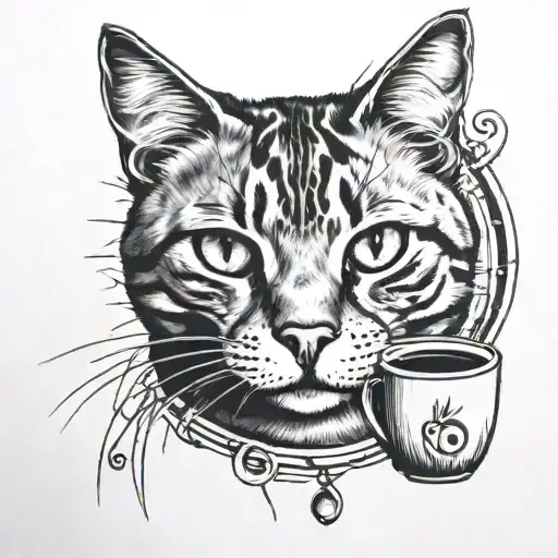 Cat With Coffee