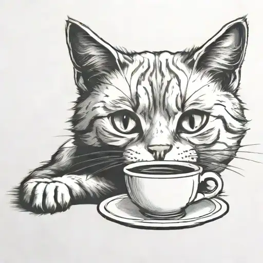 Cat With Coffee