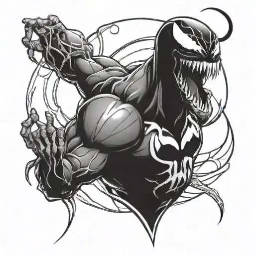 Venom Playing Basketball Player