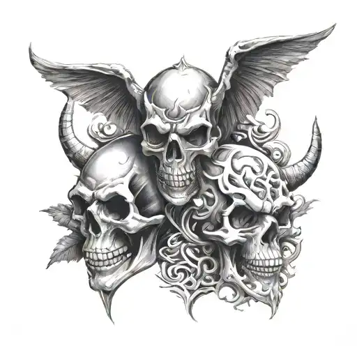 Skull And Demon