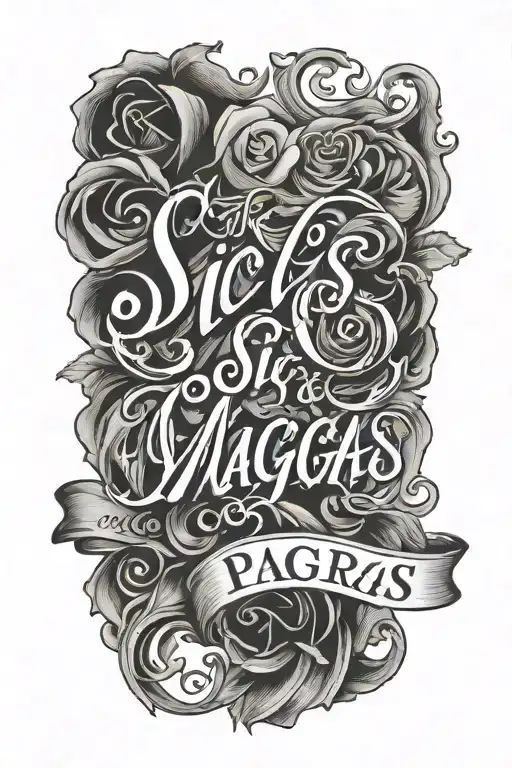 The Words Sic Paris Magna In A Cursive Font