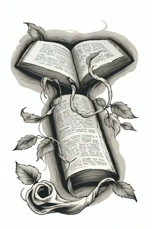Bible Verses Flowing From Its Pages