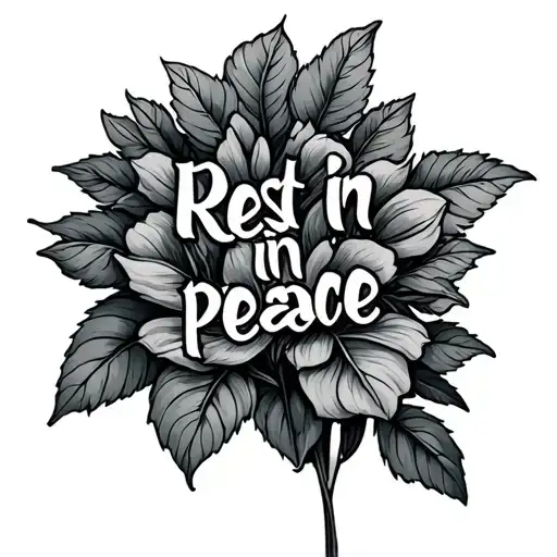 Dying Plant As Words Saying Rest In Peace To A Loved One