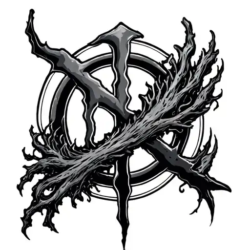 Supernatural Anti Possession Symbol With Monster Energy Logo