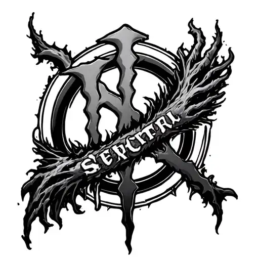 Supernatural Anti Possession Symbol With Monster Energy Logo