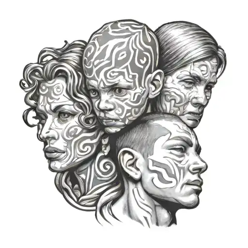 My 3 Kids Head Emerging