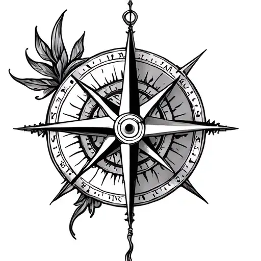 Nautical Compass Rose Tattoo Inspired