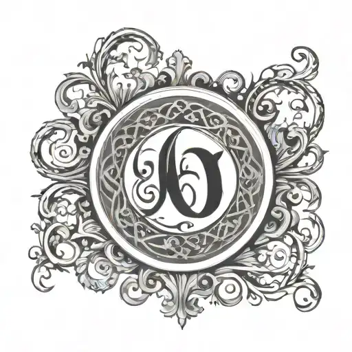 Circle Gothic Letters Designer On Arm