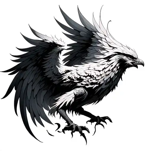 Phoenix With Open Wings