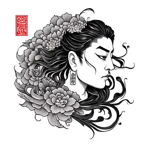 Chinese Tattoos Full Back With A