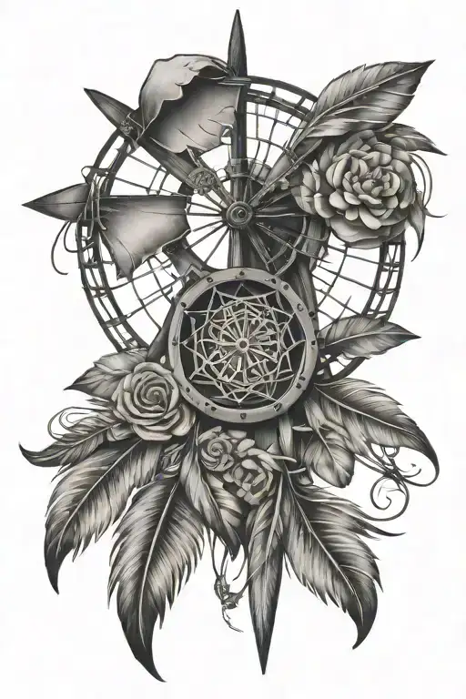 Windmill Dreamcatcher Cross Intertwined
