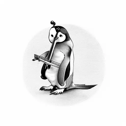 Penguin Playing Violin