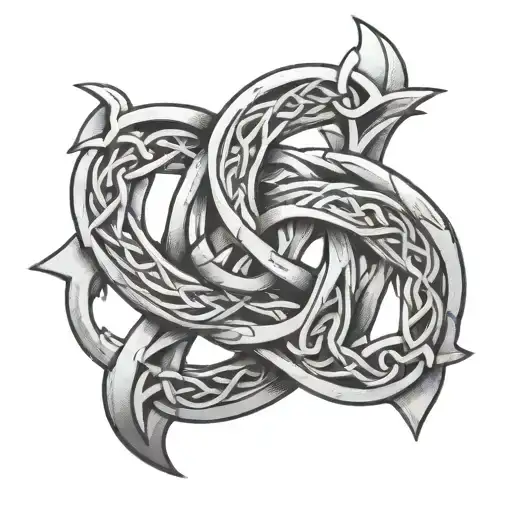 Broken Celtic Knot Intertwined