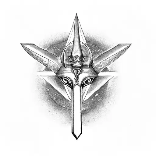 Ankh Symbol With Anubis